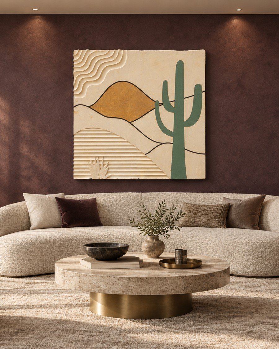 The Alone Cactus relief panel